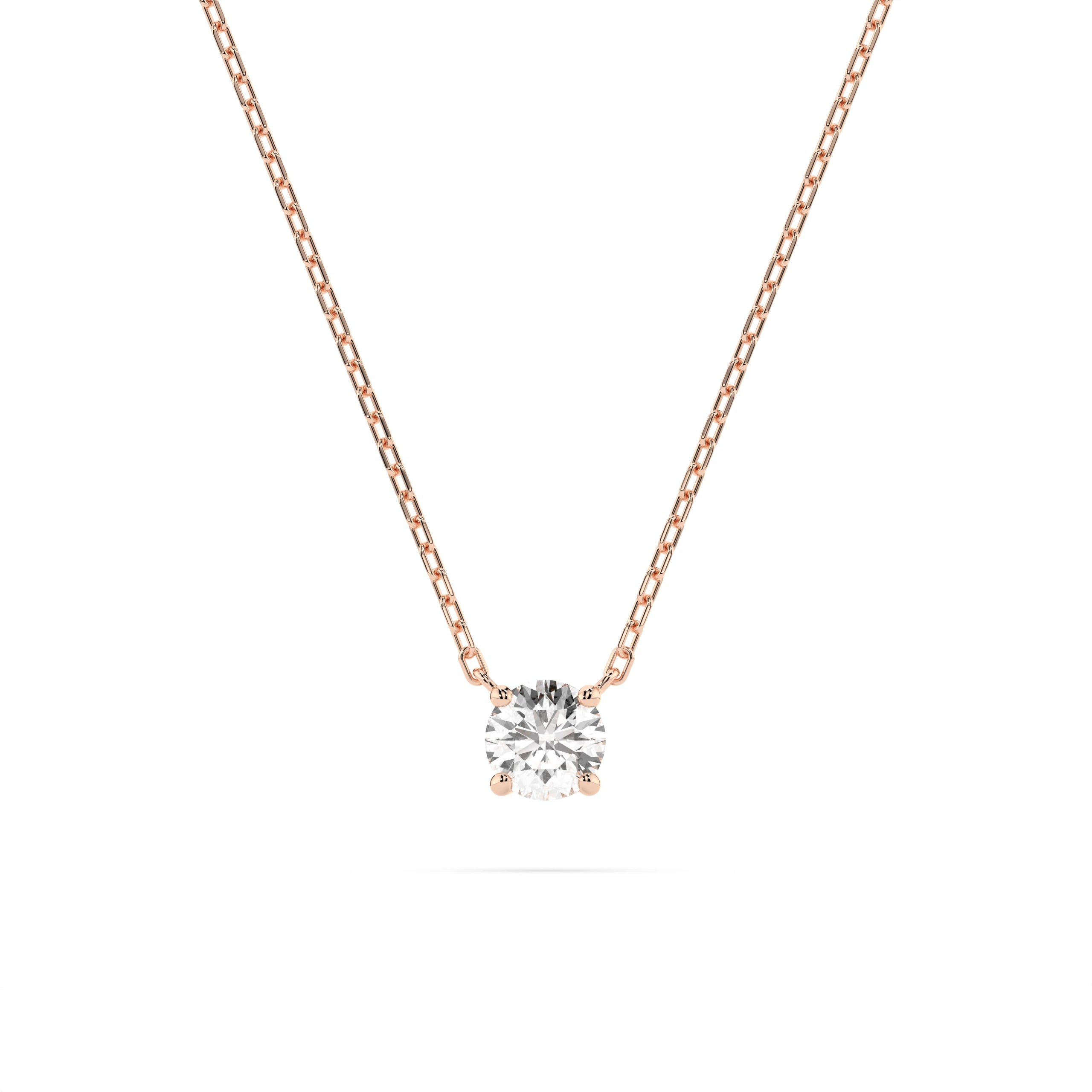 Solitaire Necklace (Round), 0.2 ct — 104-10040(3.7)