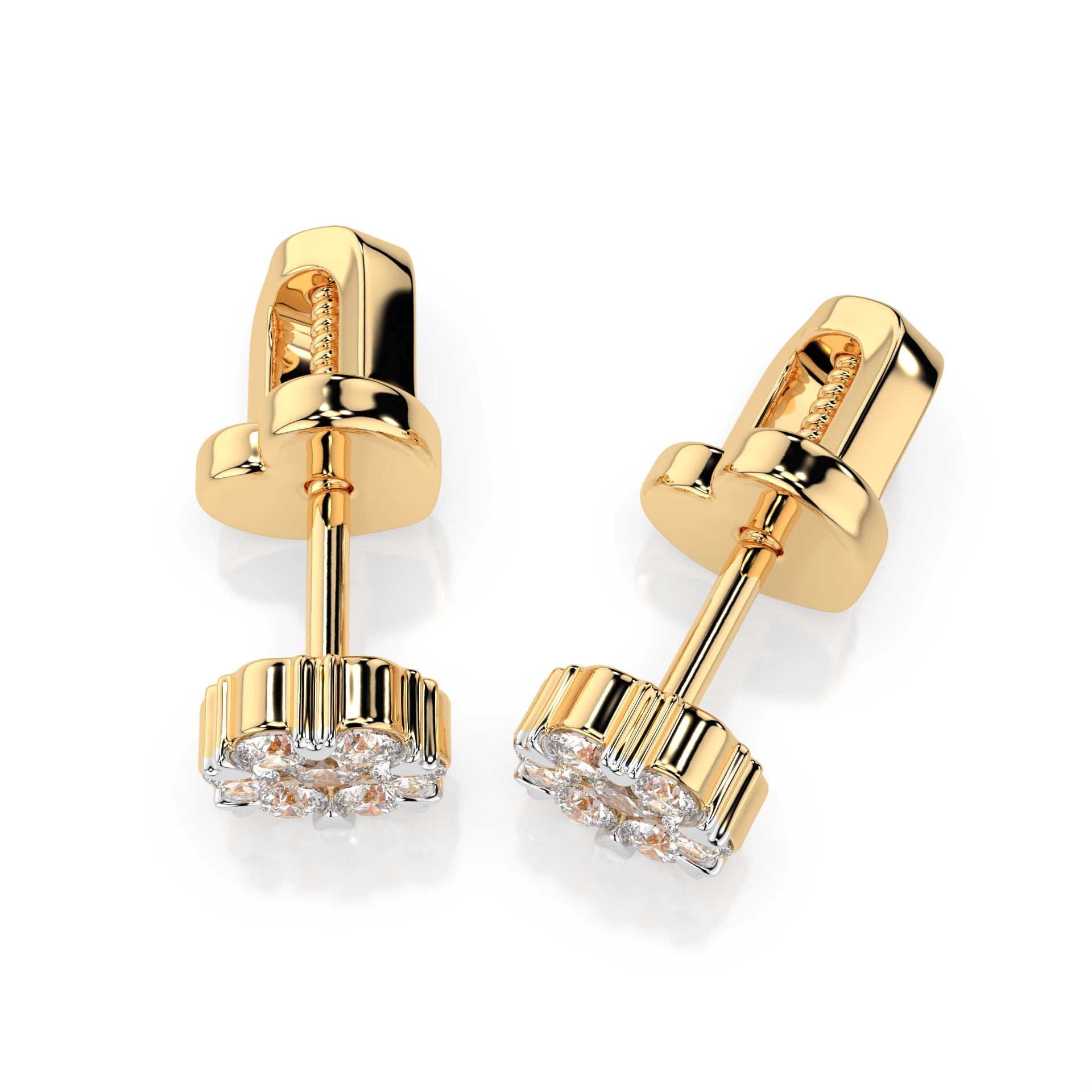 Illusion Earring (Round), 0.03 ct — 102-10015(2.0)