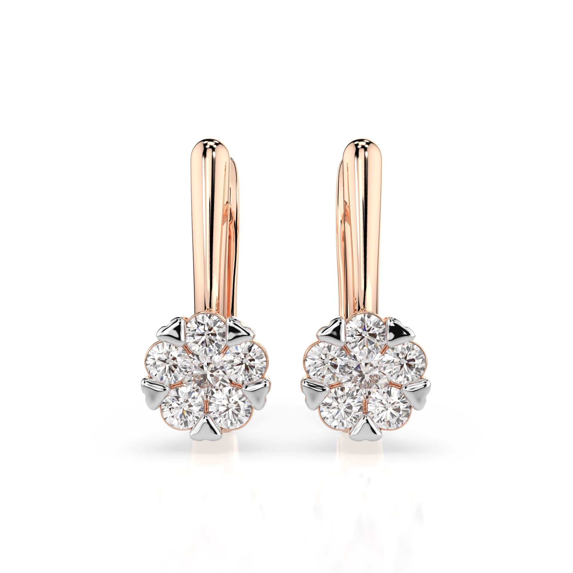 Illusion Earring (Round), 0.12 ct — 102-10015/1(2.5)