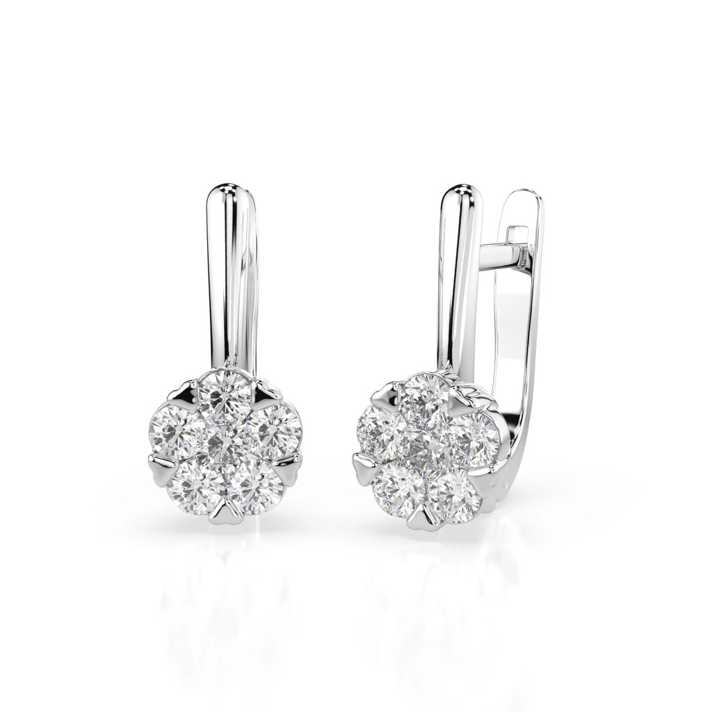 Illusion Earring (Round), 0.2 ct — 102-10015/1(3.0)