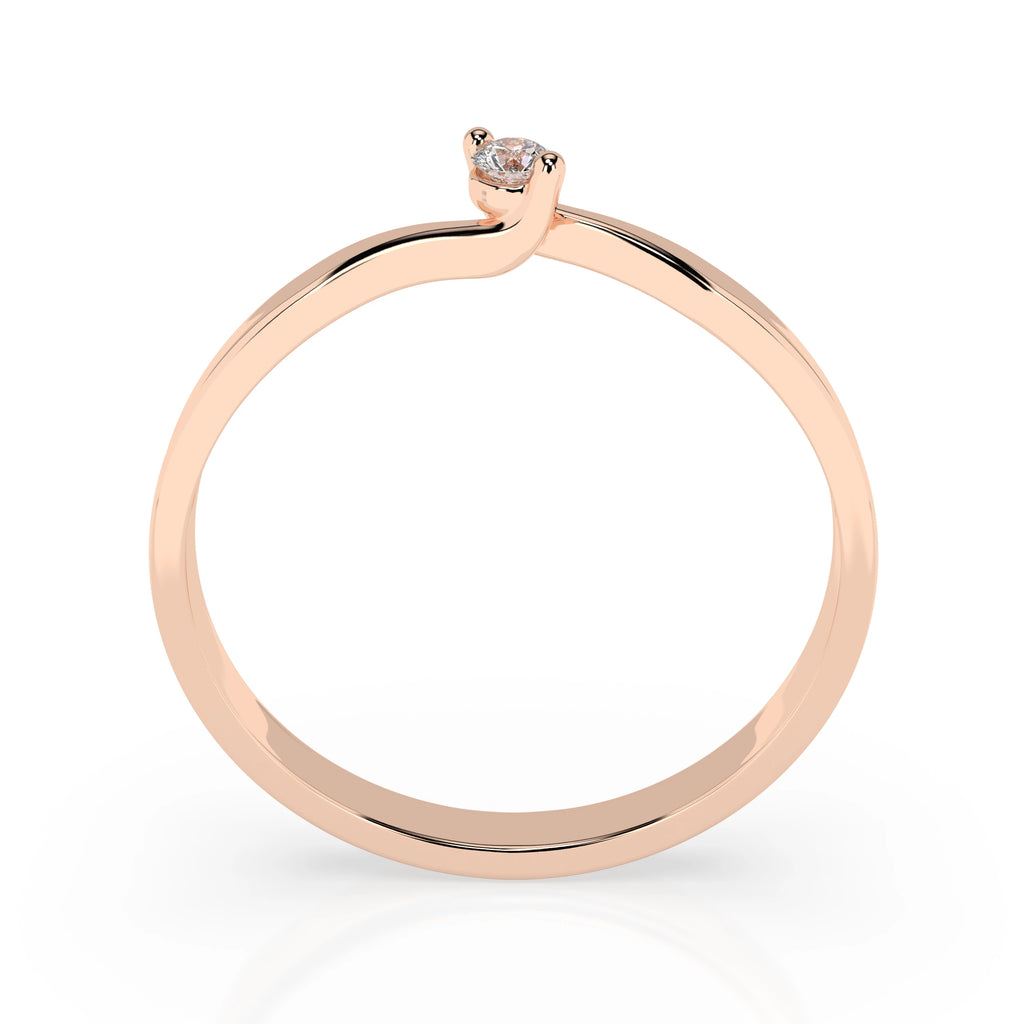 Solitaire Ring (Round), 0.04 ct — 101-10032(2.2)