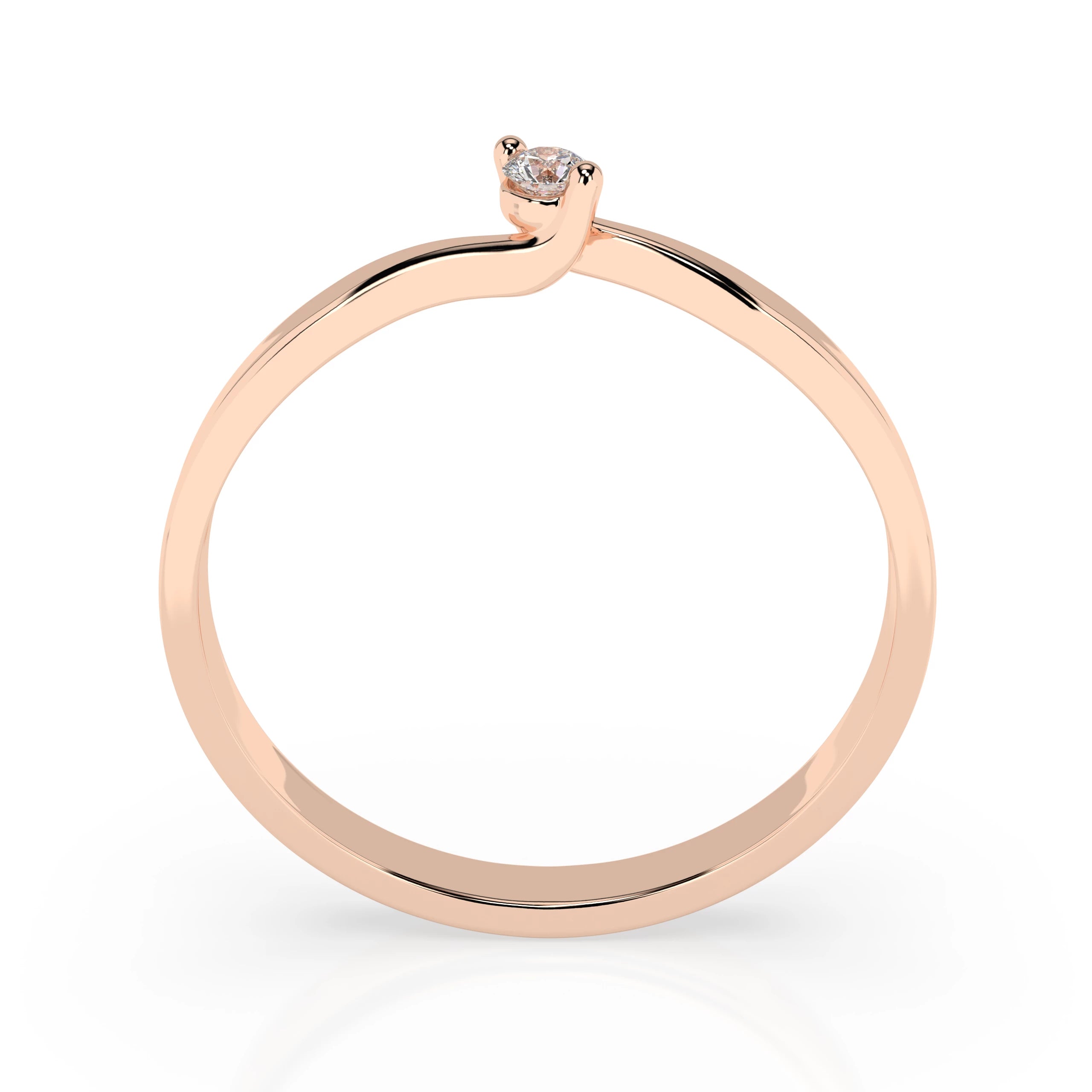 Solitaire Ring (Round), 0.04 ct — 101-10032(2.2)