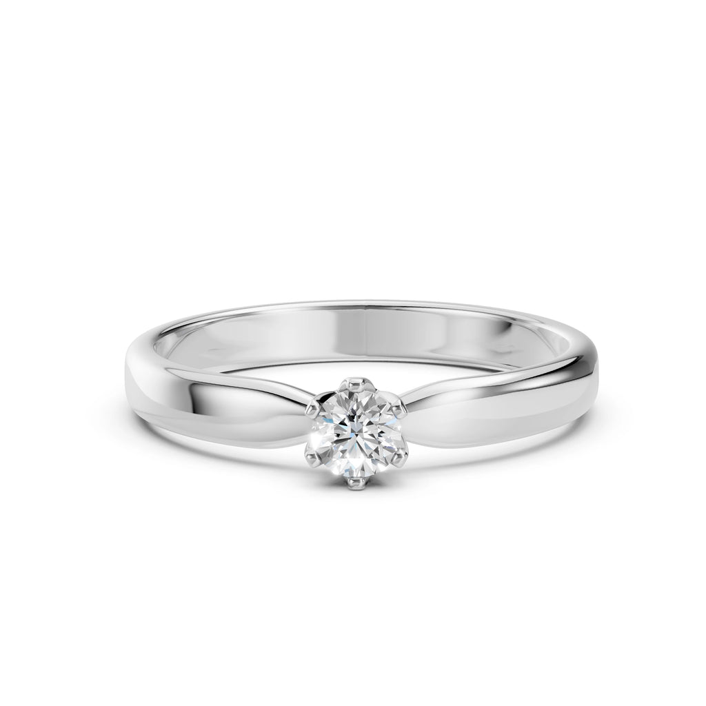 Solitaire Ring (Round), 0.15 ct — 101-10040(3.4)