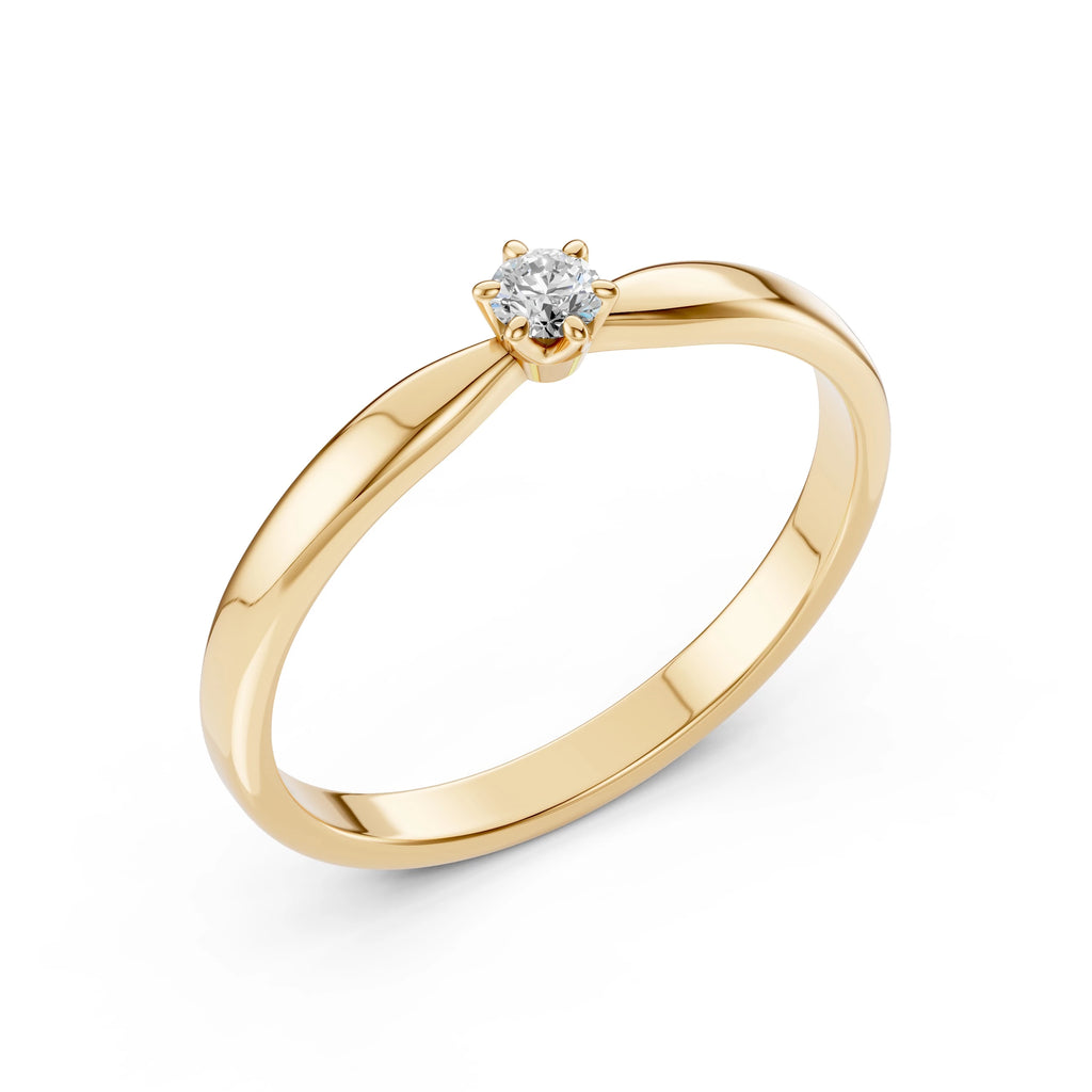 Solitaire Ring (Round), 0.1 ct — 101-10040(3.0)