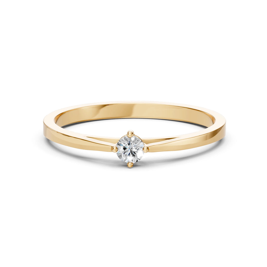Solitaire Ring (Round), 0.1 ct — 101-10125(3.0)