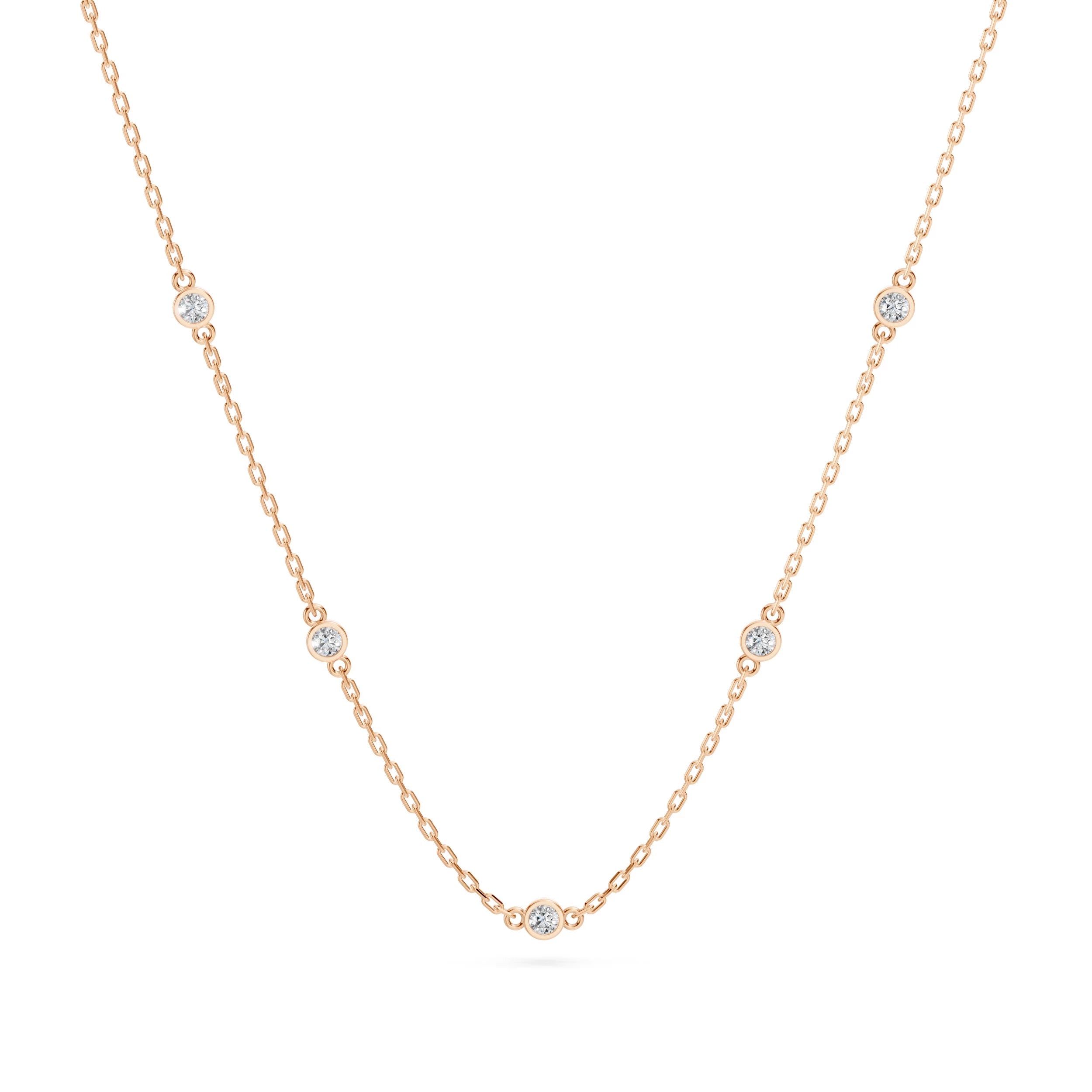 Minimalism Necklace (Round), 0.14 ct — 104-10080/5(1.9)