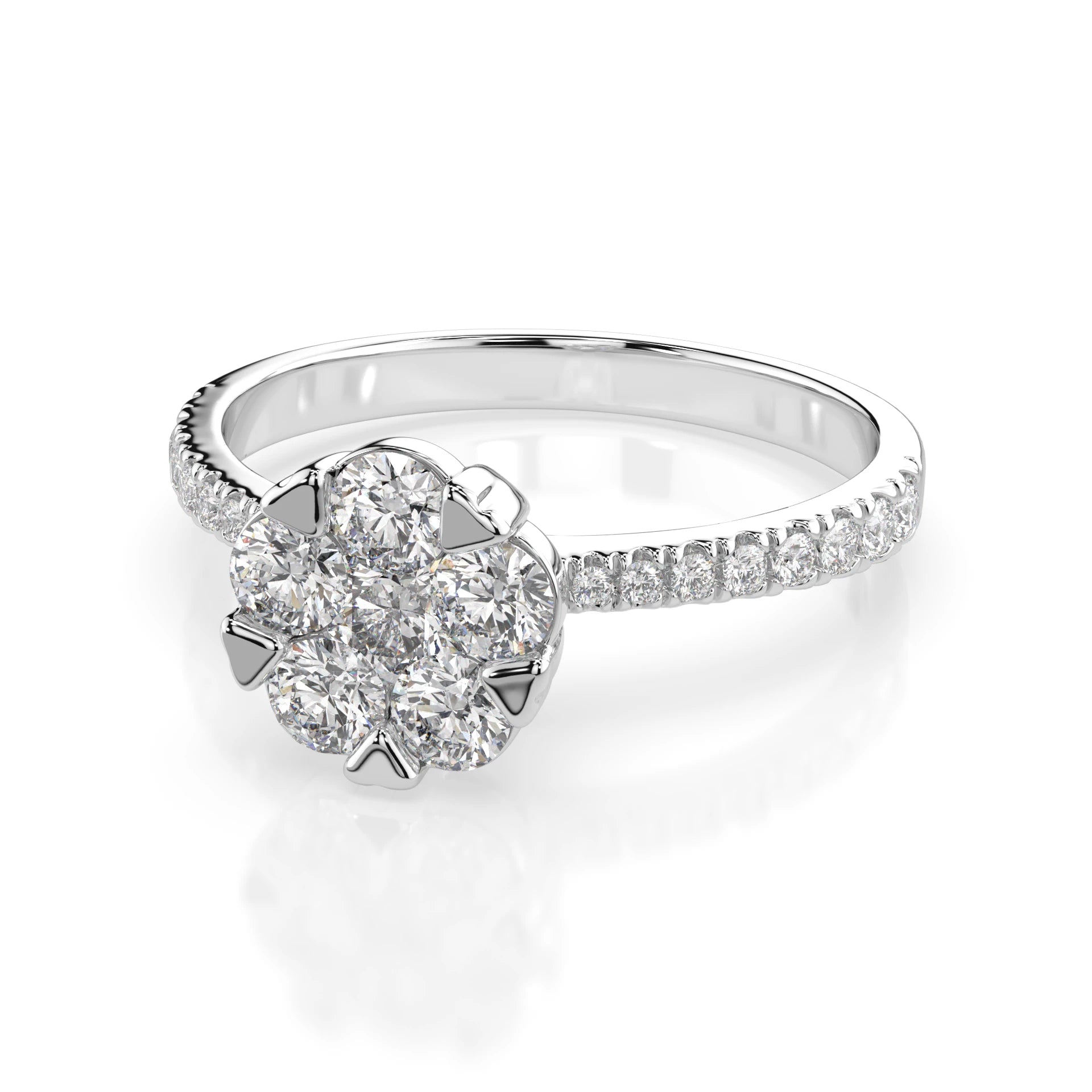 Illusion Ring (Round), 0.15 ct — 101-10015/4(3.4)