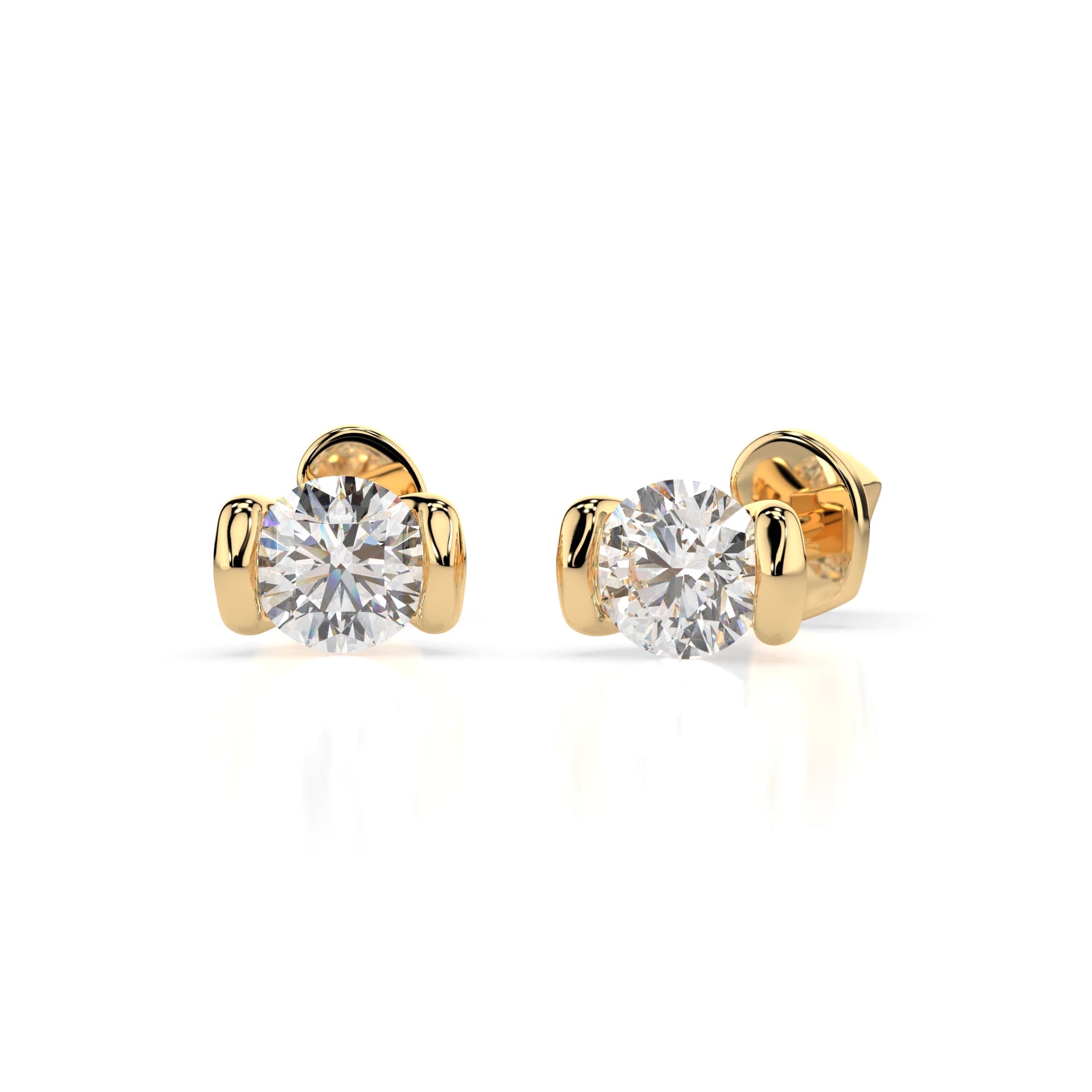 Solitaire Butterfly Earring (Round), 0.6 ct — 102-10016(4.2)