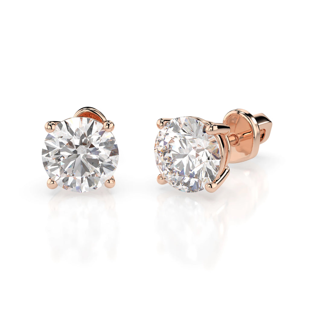 Solitaire Butterfly Earring (Round), 1.4 ct — 102-10012/1(5.7)