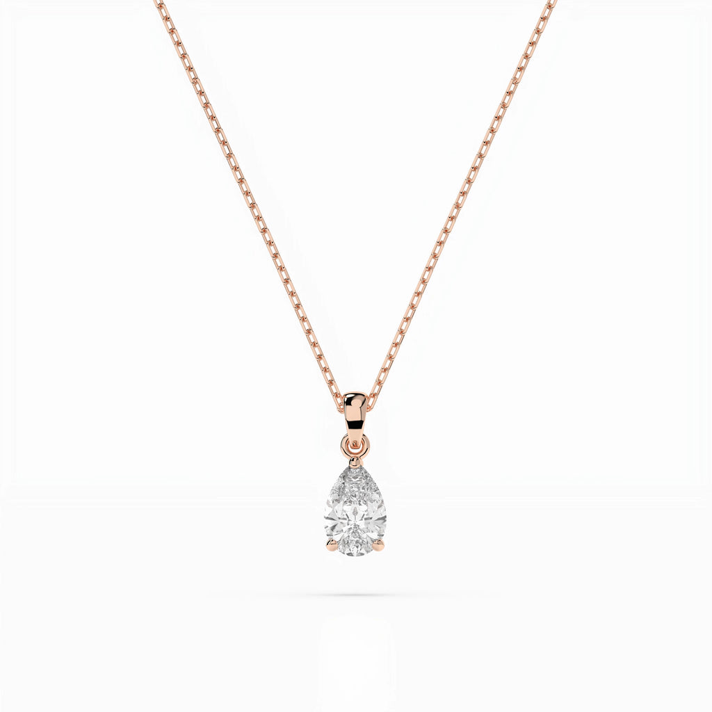 Solitaire Necklace (Pear), 0.3 ct — 104-10067(0.30)PAR