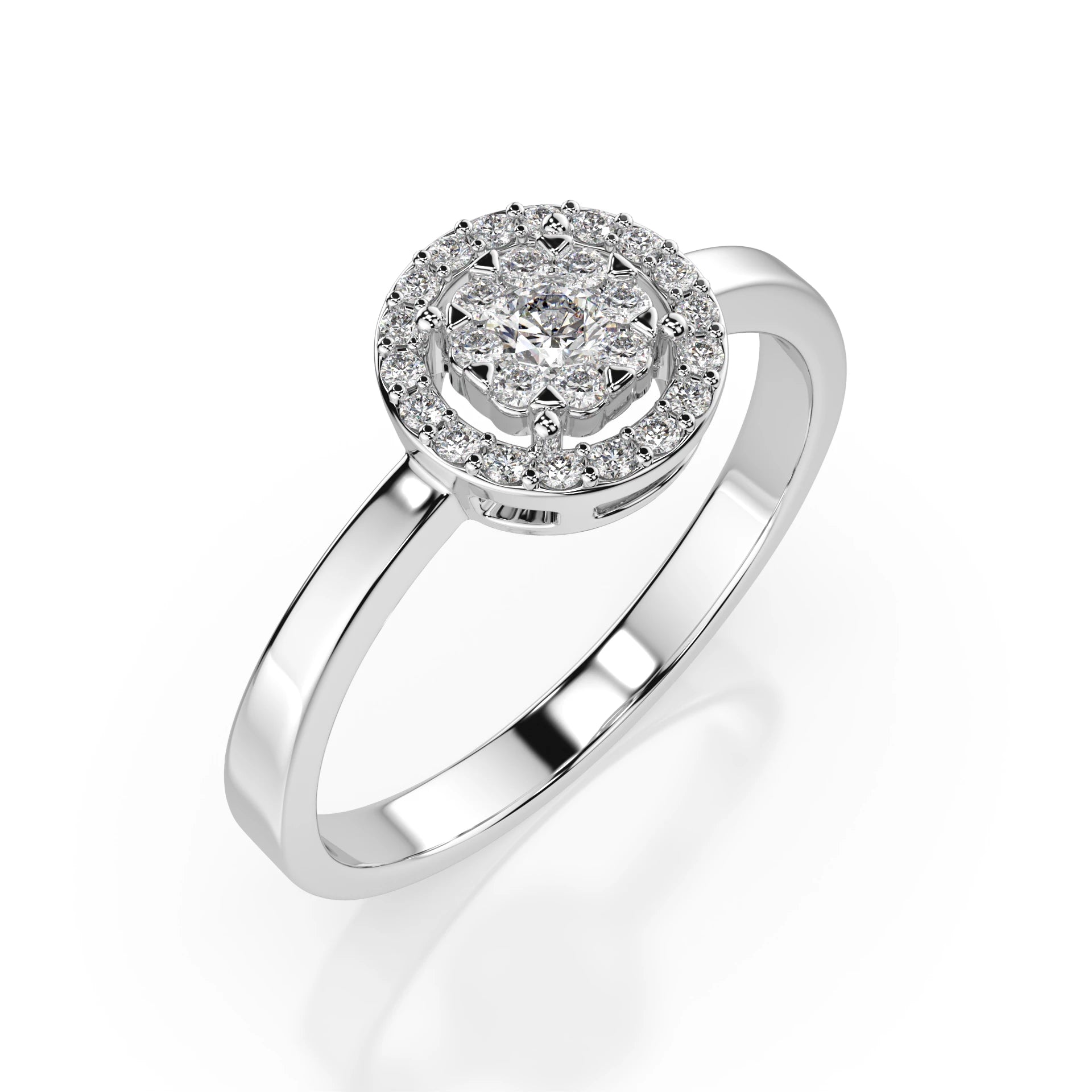 Illusion Ring (Round), 0.1 ct — 101-10018/1(3.0)