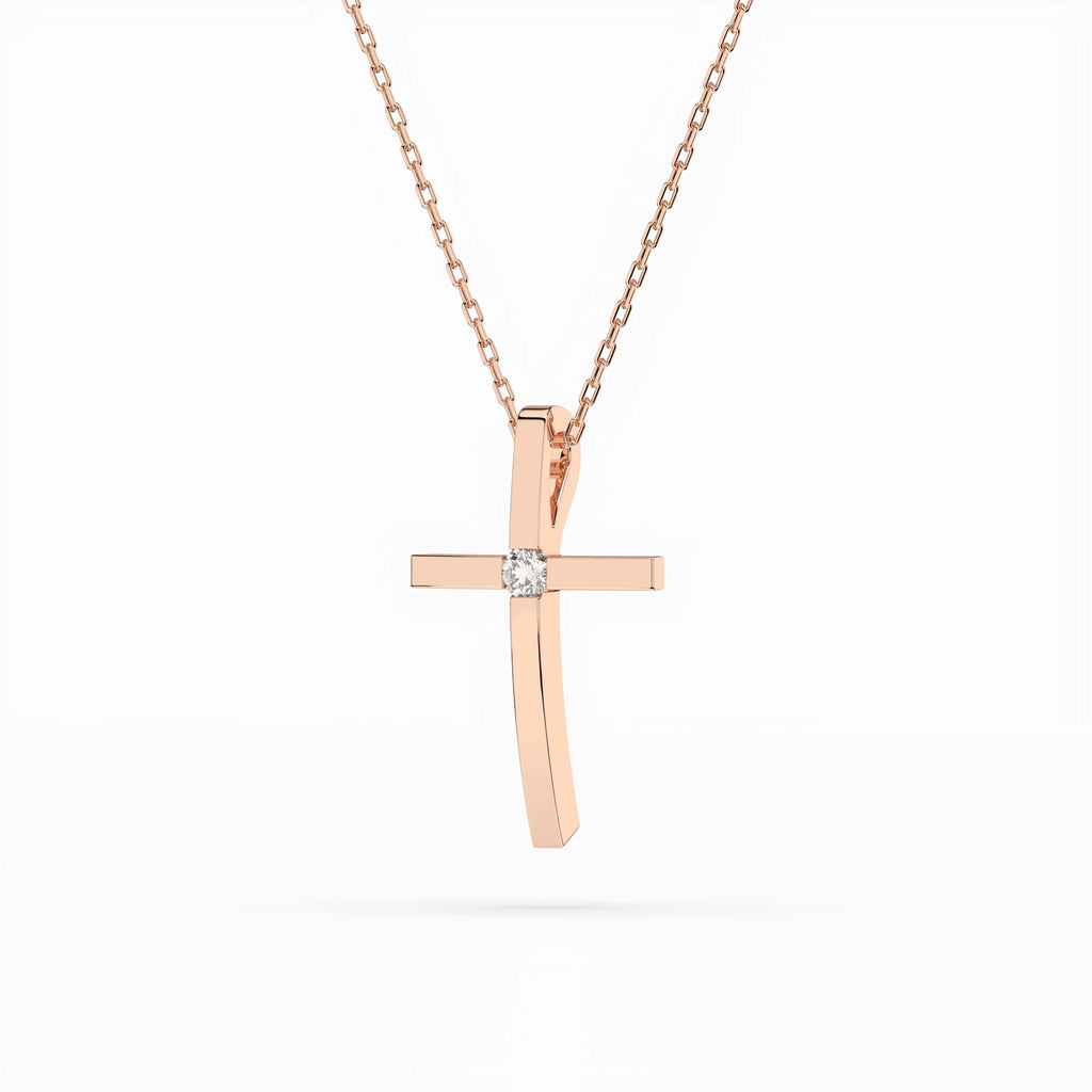 Minimalism Necklace (Round), 0.03 ct — 104-10031
