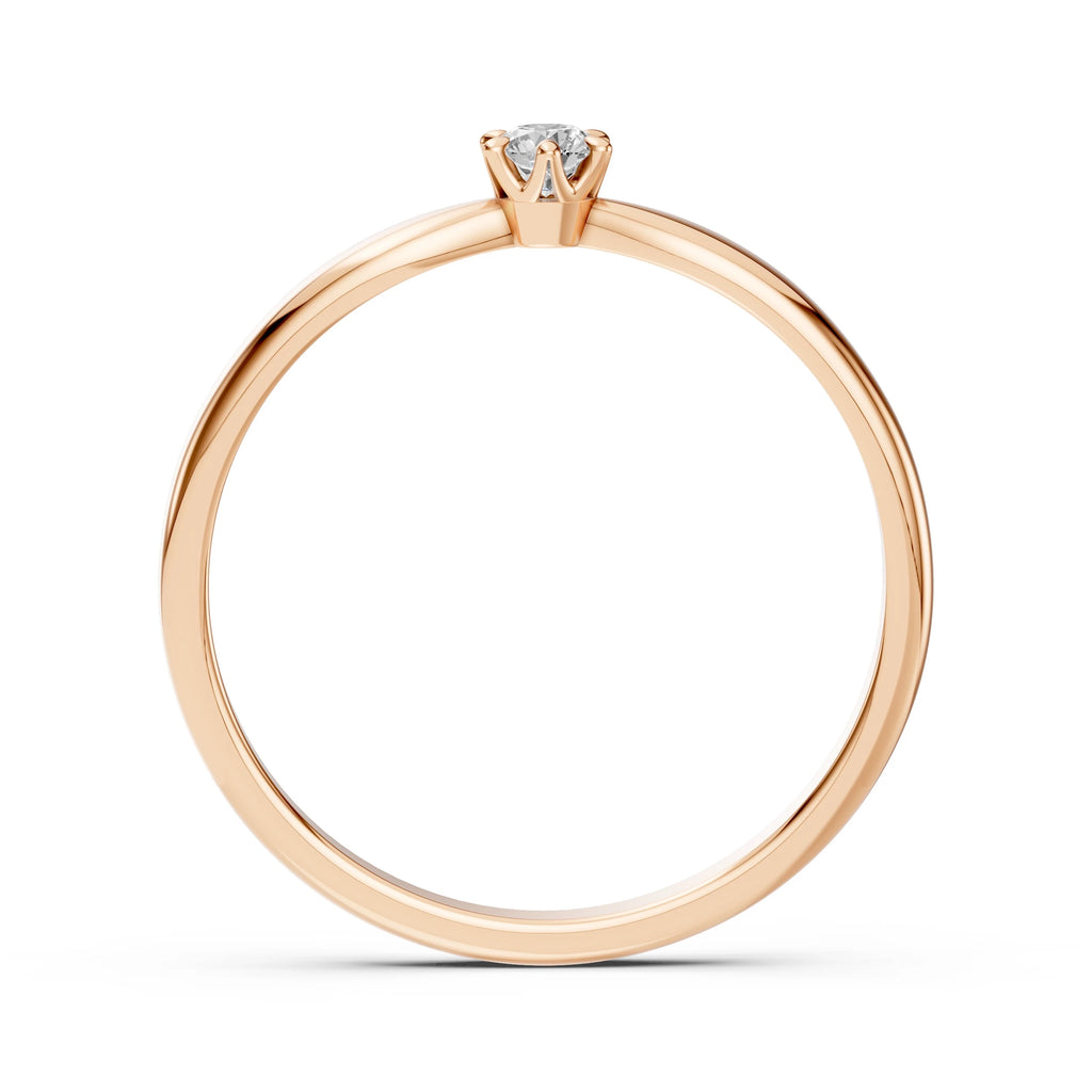 Solitaire Ring (Round), 0.1 ct — 101-10040(3.0)