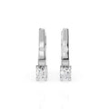Solitaire English Lock Earring (Round), 0.3 ct — 102-10022(3.4)
