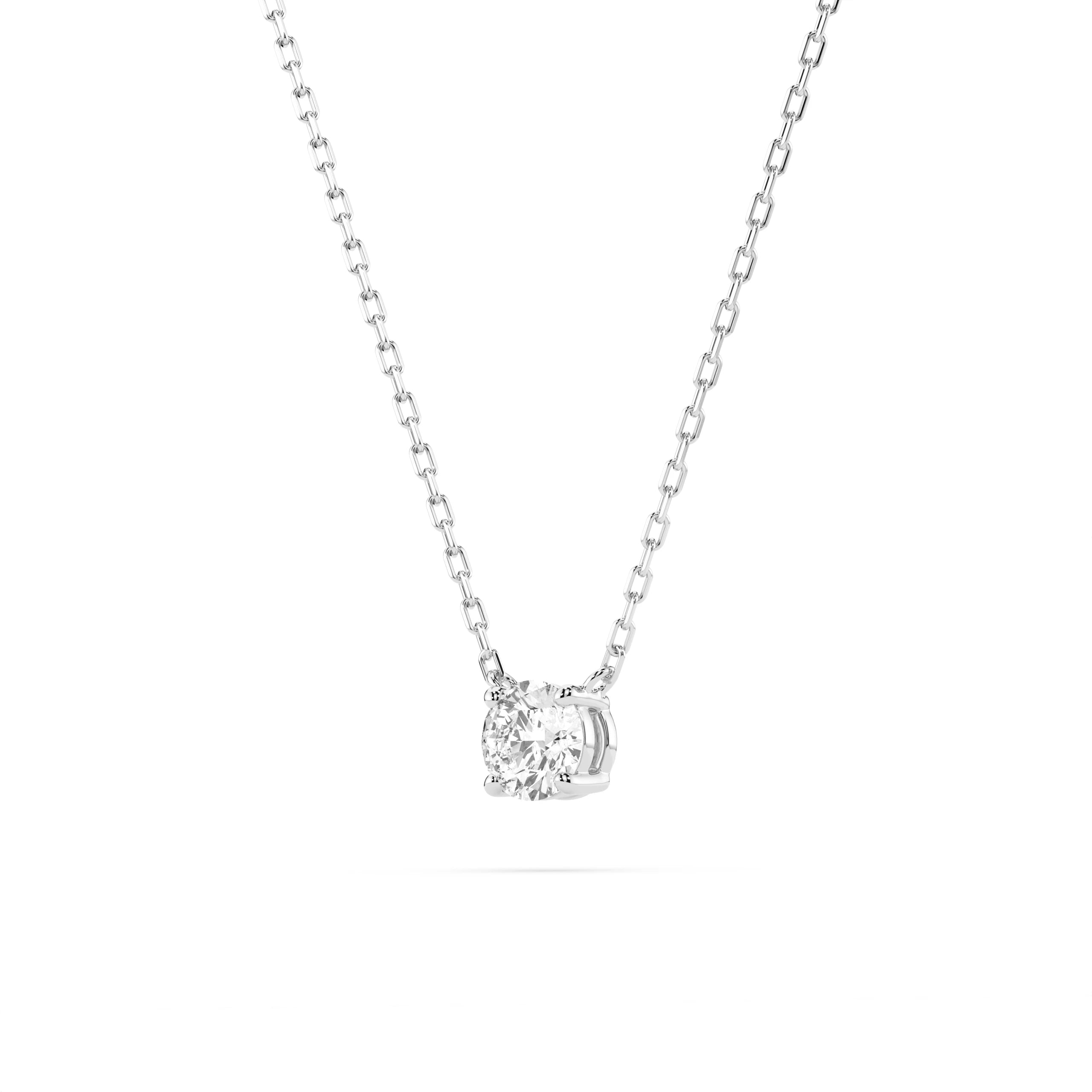 Solitaire Necklace (Round), 0.2 ct — 104-10040(3.7)