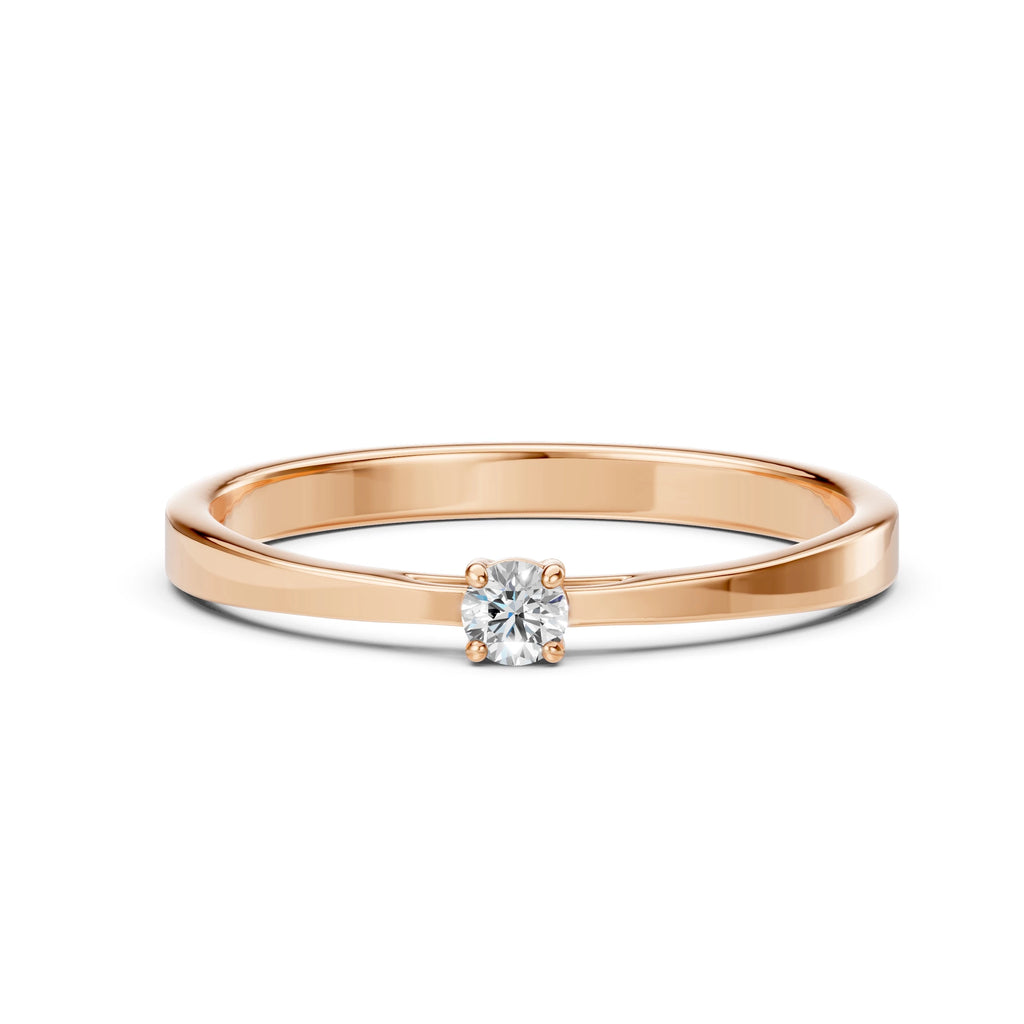 Solitaire Ring (Round), 0.1 ct — 101-10012/1(3.0)