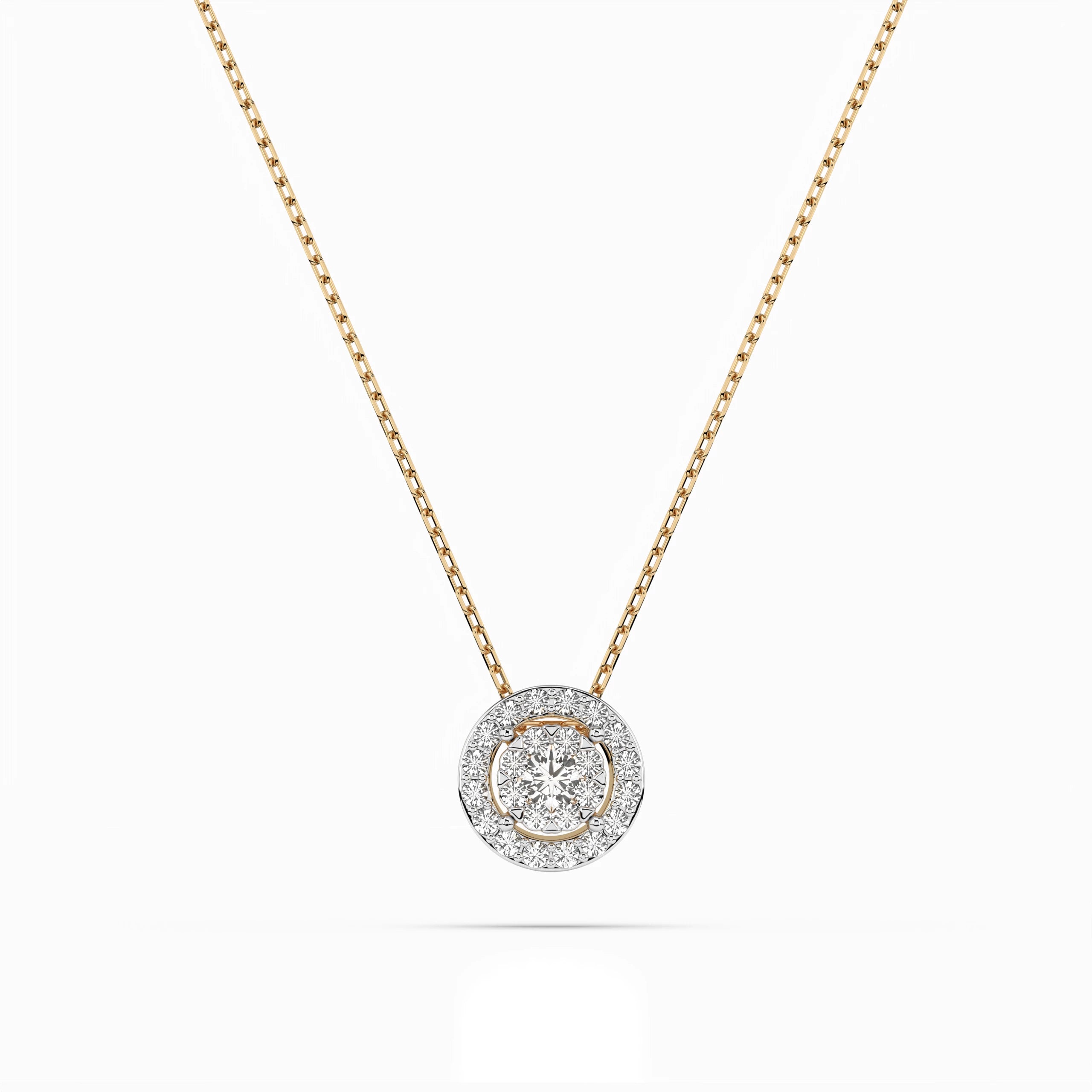 Illusion Necklace (Round), 0.1 ct — 104-10002(3.0)