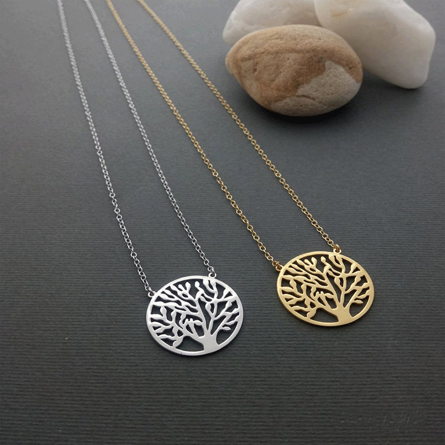 14 Yellow gold Tree of Life Necklace